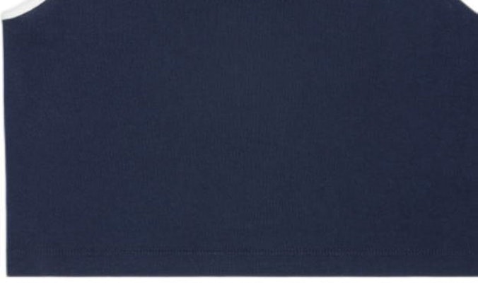 (Women) CELINE Navy Blue Square Neck Crop Top with Embroidered Logo. 2X86D671Q-07OW Details for (Women) CELINE Navy Blue Square Neck Crop Top with Embroidered Logo. 2X86D671Q-07OW