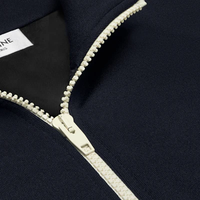 (Women) CELINE Navy Blue Striped Embroidered Letter Jacket. 2Y24C121O-07XA Details for (Women) CELINE Navy Blue Striped Embroidered Letter Jacket. 2Y24C121O-07XA