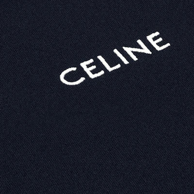 (Women) CELINE Navy Blue Striped Embroidered Letter Jacket. 2Y24C121O-07XA Sizing (Women) CELINE Navy Blue Striped Embroidered Letter Jacket. 2Y24C121O-07XA