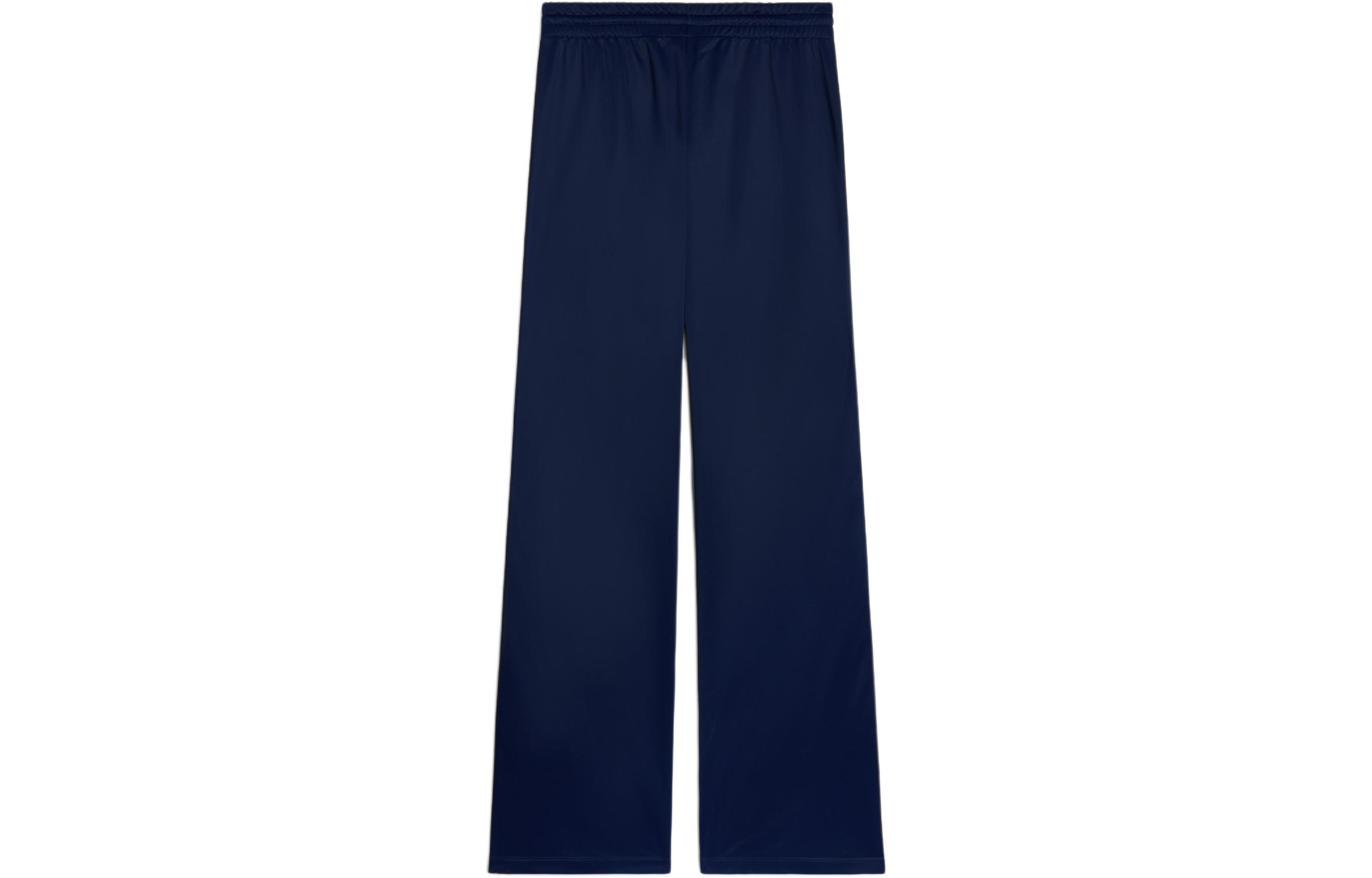 Lookbook (W) 셀린 네이비 블루 스트라이프 니트 로우 웨이스트 스트레이트 트랙 팬츠 2Z576859W-07AO