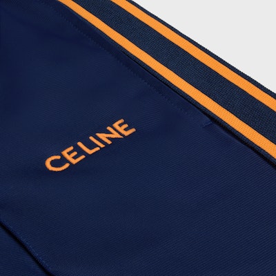 (W) 셀린 네이비 블루 스트라이프 니트 로우 웨이스트 스트레이트 트랙 팬츠 2Z576859W-07AO Purchase (W) 셀린 네이비 블루 스트라이프 니트 로우 웨이스트 스트레이트 트랙 팬츠 2Z576859W-07AO