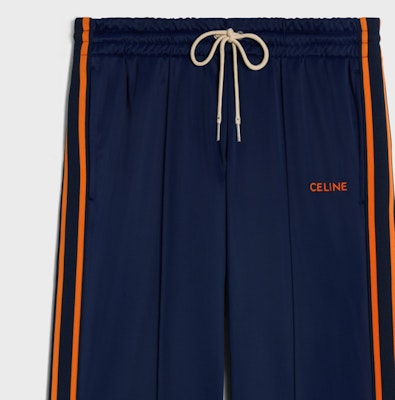 (W) 셀린 네이비 블루 스트라이프 니트 로우 웨이스트 스트레이트 트랙 팬츠 2Z576859W-07AO Details for (W) 셀린 네이비 블루 스트라이프 니트 로우 웨이스트 스트레이트 트랙 팬츠 2Z576859W-07AO