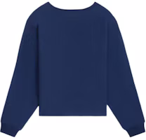 Lookbook (Women) CELINE Navy Blue Sweatshirt with Letter Logo Print. 2Y43E649W-07YC