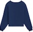 Lookbook (Women) CELINE Navy Blue Sweatshirt with Letter Logo Print. 2Y43E649W-07YC
