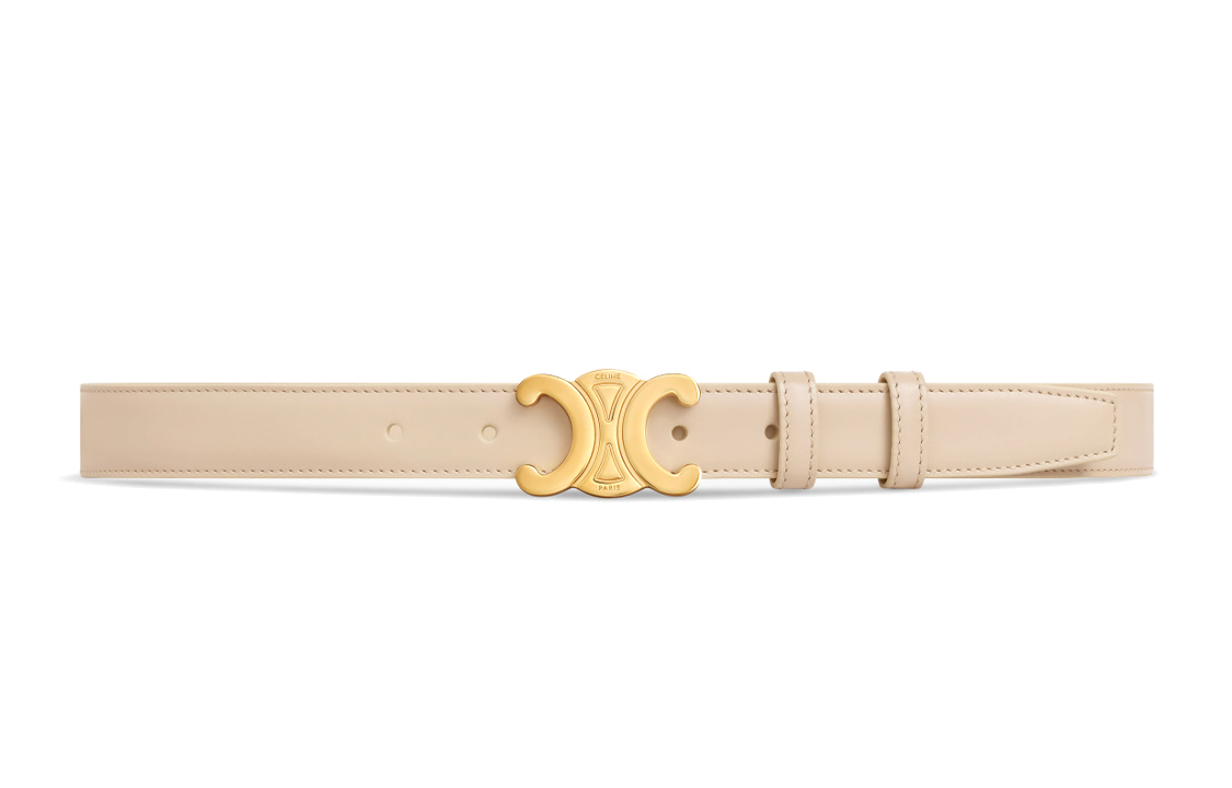 Lookbook (Women) CELINE  Nude Leather Belt with Logo Buckle - 2.5cm Wide. 45AK93A01-03ND