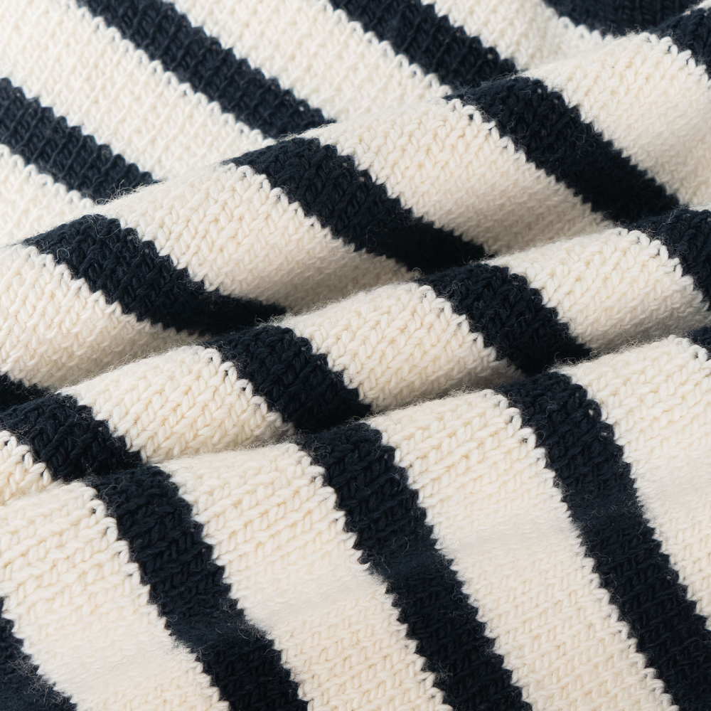 Details for (W) 셀린느 오프 화이트 줄무늬 버튼 니트 가디건. 2AJ67570P-01CB