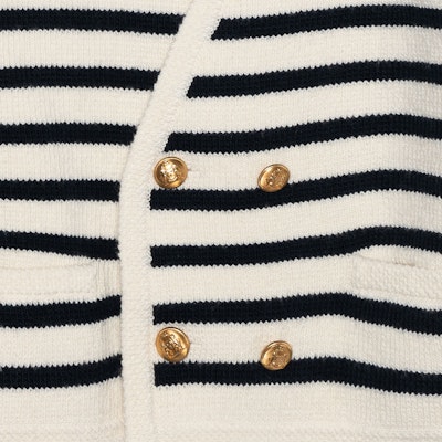 (W) 셀린느 오프 화이트 줄무늬 버튼 니트 가디건. 2AJ67570P-01CB Cheap (W) 셀린느 오프 화이트 줄무늬 버튼 니트 가디건. 2AJ67570P-01CB