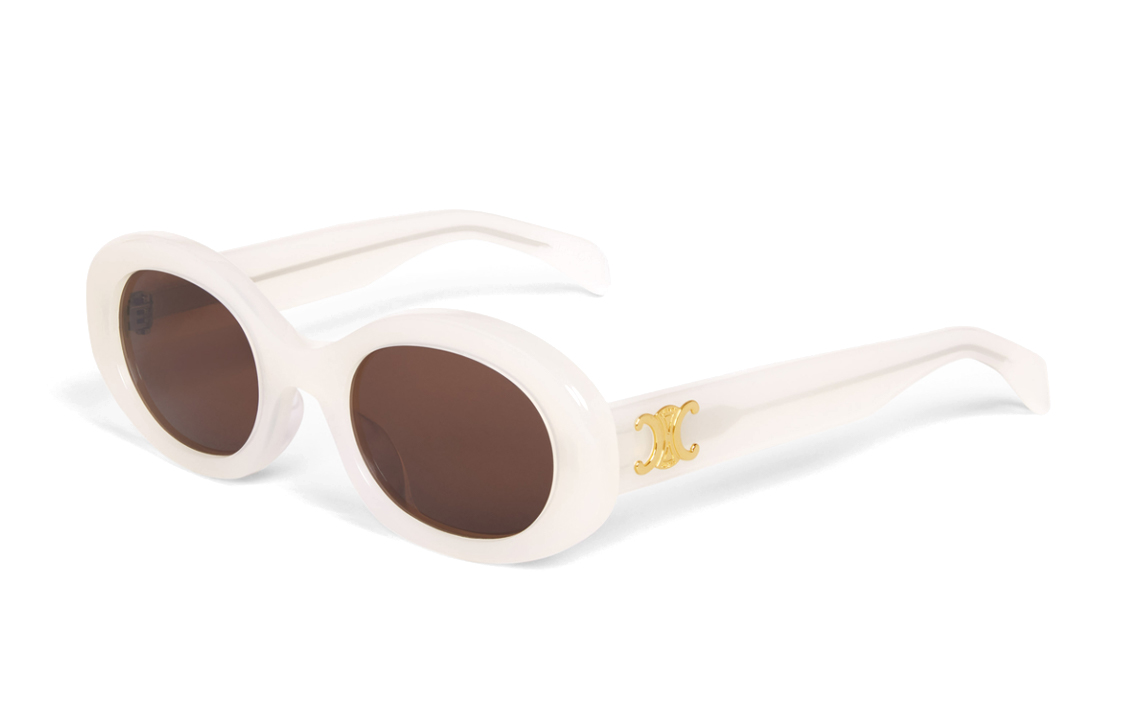 (Women) CELINE  Oval Sunglasses - Stylish, Minimalist & Versatile in Cream White 4S194CPLB01YM