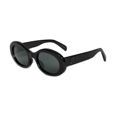 (Women) CELINE Oval Sunglasses Lightweight UV Protection Fashion Eyewear. 4S194CPLB-38BL