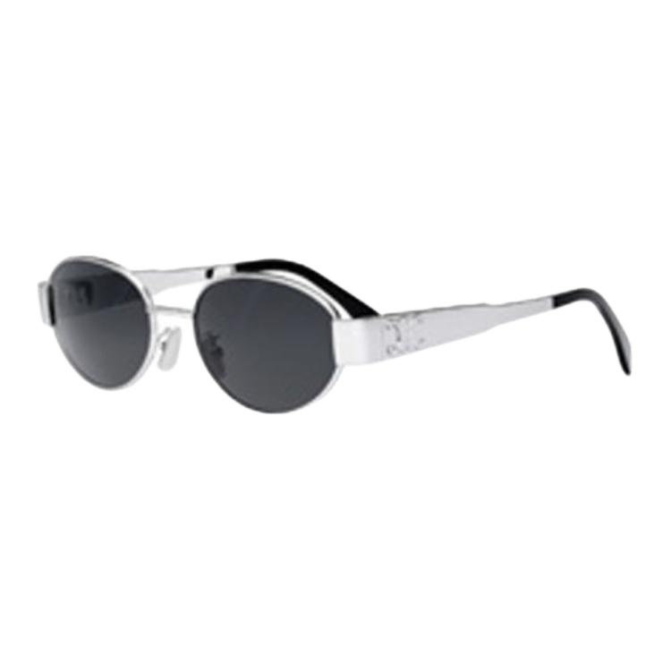 (Women) Celine  Oval Sunglasses Silver with Logo Engraving. CL40235U5416A 圖 3