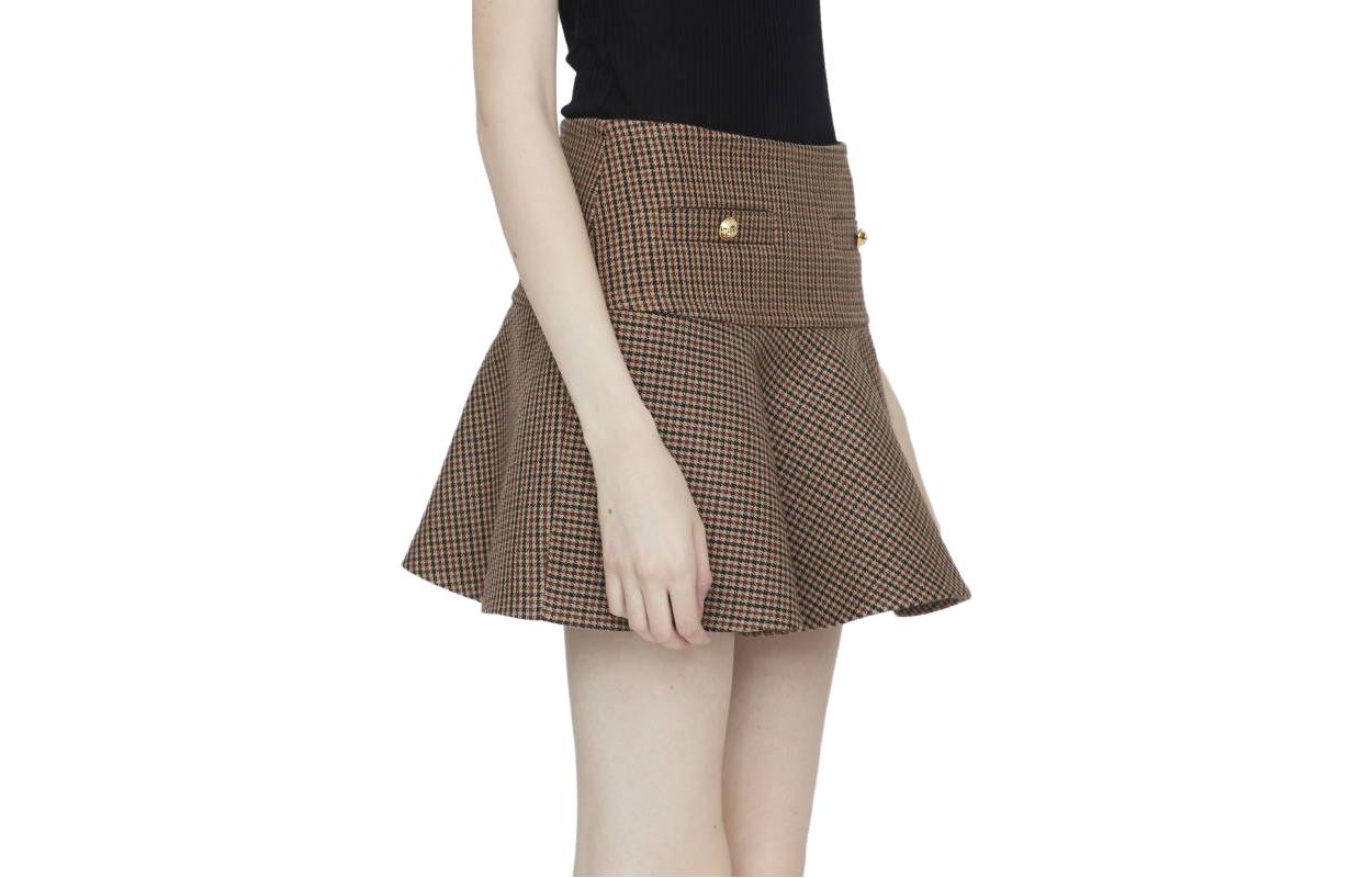 Shop (W) CELINE 波点修身纽扣休闲迷你裙 多色款式 2J677064V28BZ