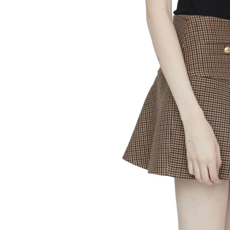 Sizing (W) CELINE 波点修身纽扣休闲迷你裙 多色款式 2J677064V28BZ