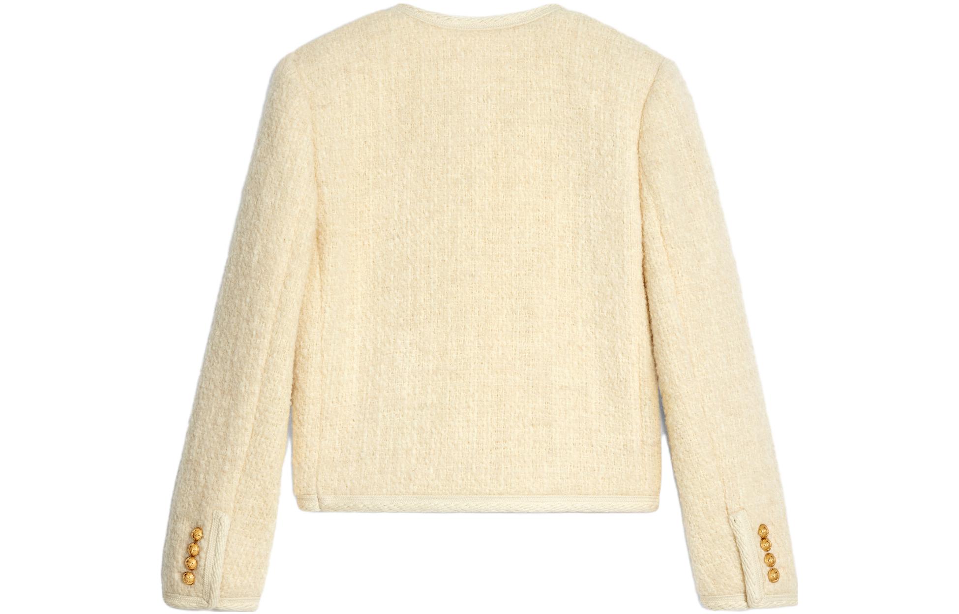 Lookbook (W) セリーヌ ピュアカラーツイードジャケットコート - バニラカラー. 2V55Q227V-01VA