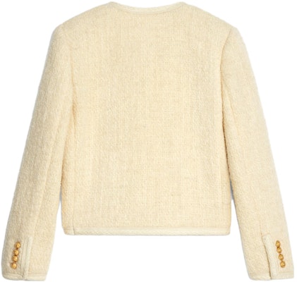 (W) CELINE 純色粗花呢外套 - 香草色. 2V55Q227V-01VA Lookbook (W) CELINE 純色粗花呢外套 - 香草色. 2V55Q227V-01VA