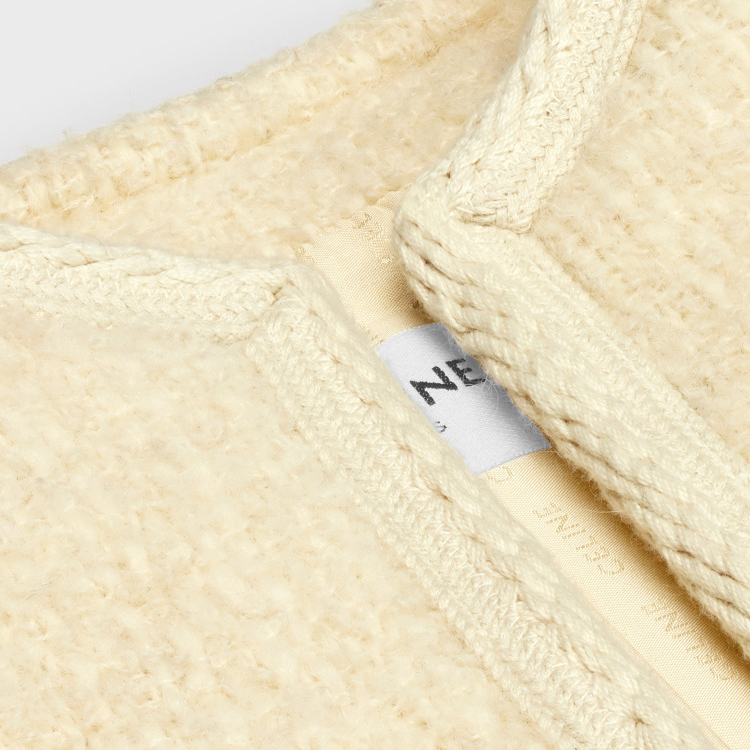 Details for (W) セリーヌ ピュアカラーツイードジャケットコート - バニラカラー. 2V55Q227V-01VA