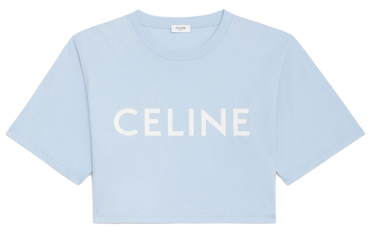 (Women) CELINE  Short Sleeve T-Shirt Blue with Logo Design. 2X761501F-07WC 圖 2