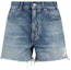 Buy (Women) CELINE Slim Fit Denim Shorts Blue with Patterned Print. 2N12B519X-08EL
