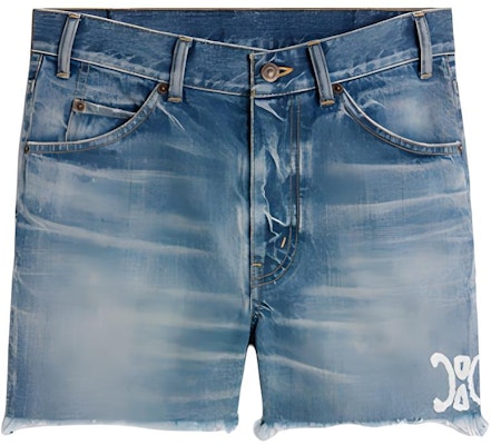 (Women) CELINE Slim Fit Denim Shorts Blue with Patterned Print. 2N12B519X-08EL Order (Women) CELINE Slim Fit Denim Shorts Blue with Patterned Print. 2N12B519X-08EL