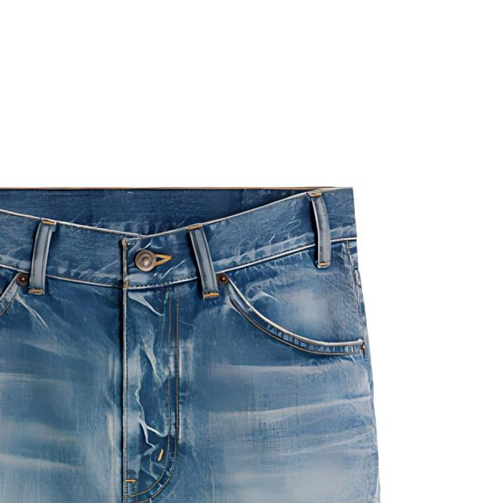 Purchase (W) CELINE Seluar Pendek Denim Slim Fit Biru dengan Corak Cetakan. 2N12B519X-08EL