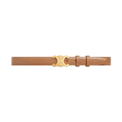 (Women) CELINE Smooth Leather Belt Bronze 2.5cm Wide 45AK93A01-18BU