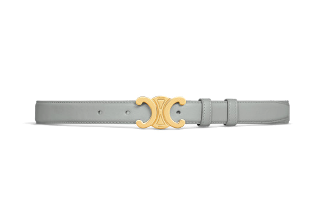 Lookbook (Women) CELINE  Smooth Leather Belt with Buckle Pearl Blue 2.5cm Width 45AK93A01-07PL