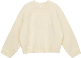 (Women) CELINE Solid Color Crewneck Pullover Sweater - Off-White. 2AD09305T-01OW (Women) CELINE Solid Color Crewneck Pullover Sweater - Off-White. 2AD09305T-01OW