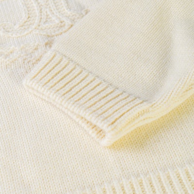 (W) 셀린느 솔리드 컬러 크루넥 풀오버 스웨터 - 오프화이트. 2AD09305T-01OW 2