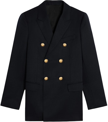 (W) CELINE 深蓝色双排扣西装外套。 2V684092D-07MR Buy (W) CELINE 深蓝色双排扣西装外套。 2V684092D-07MR