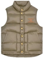 (Women) CELINE Solid Logo Embroidery Single-Breasted Sleeveless Vest 2W987906V-02KK (Women) CELINE Solid Logo Embroidery Single-Breasted Sleeveless Vest 2W987906V-02KK