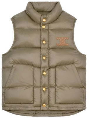 (W) CELINE 實心刺繡Logo單排扣無袖背心 2W987906V-02KK Cheap (W) CELINE 實心刺繡Logo單排扣無袖背心 2W987906V-02KK