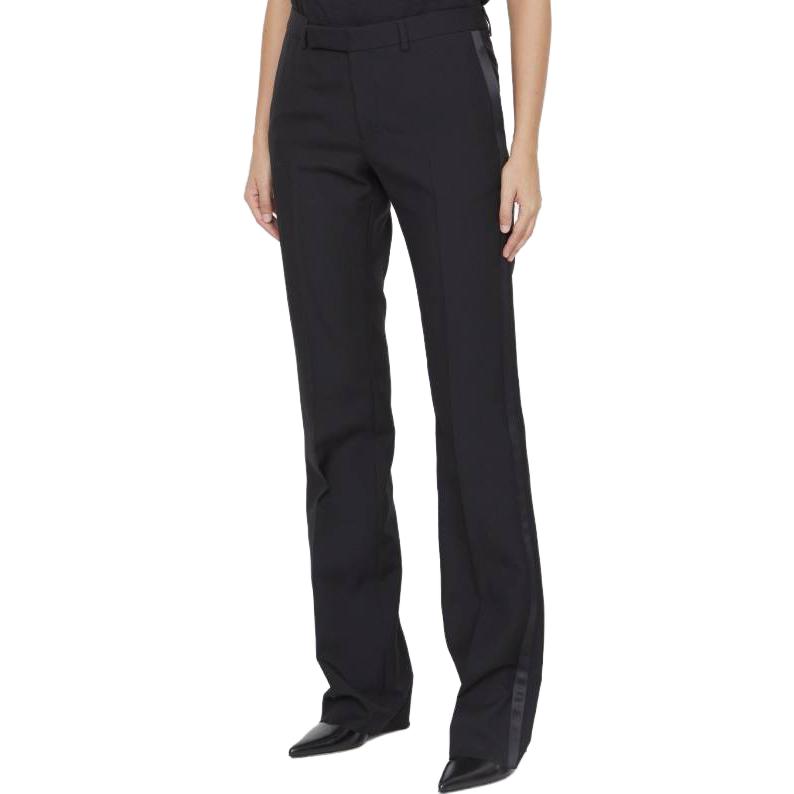 Shop (W) CELINE Seluar Panjang Low-Waist Hitam - Solid Elegan 2P963701T-38NO