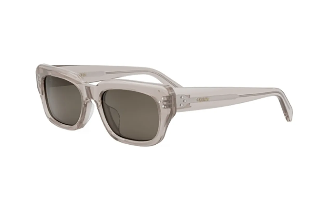 (Women) CELINE  Square Acetate Sunglasses with Logo Temples - Grey. CL40267U59E