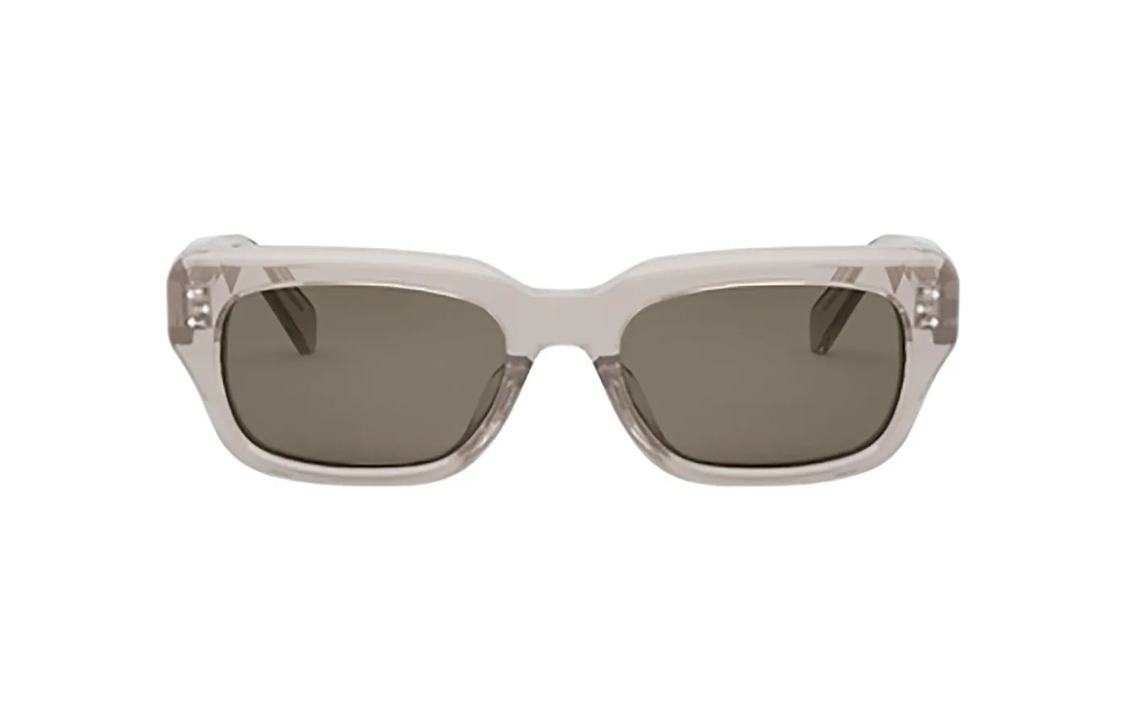 (Women) CELINE  Square Acetate Sunglasses with Logo Temples - Grey. CL40267U59E 圖 3