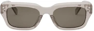 Lookbook (Women) CELINE Square Acetate Sunglasses with Logo Temples - Grey. CL40267U59E