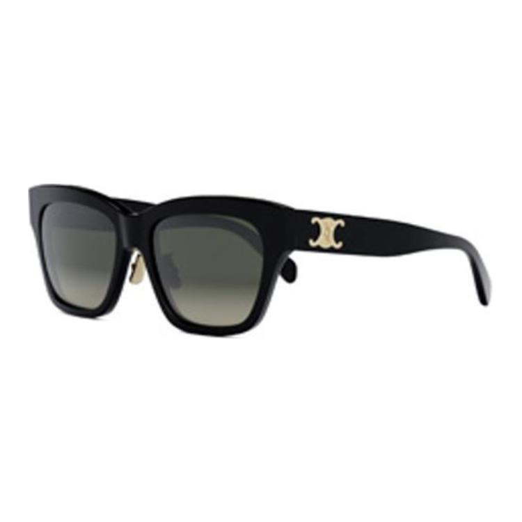 (Women) CELINE  Square Logo Design Sunglasses - Black CL40253F5501F