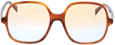 Buy (Women) CELINE Square Sunglasses with Letter Logo - Brown. CL40244U