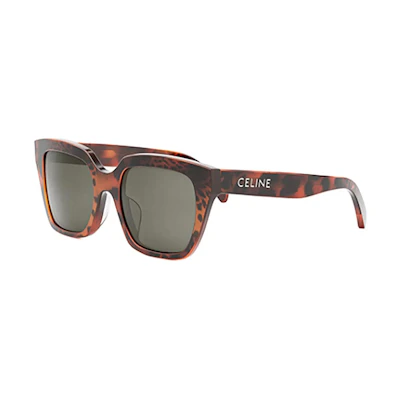 (Women) CELINE Square Sunglasses with Patterned Design in Black. CL40198F99A