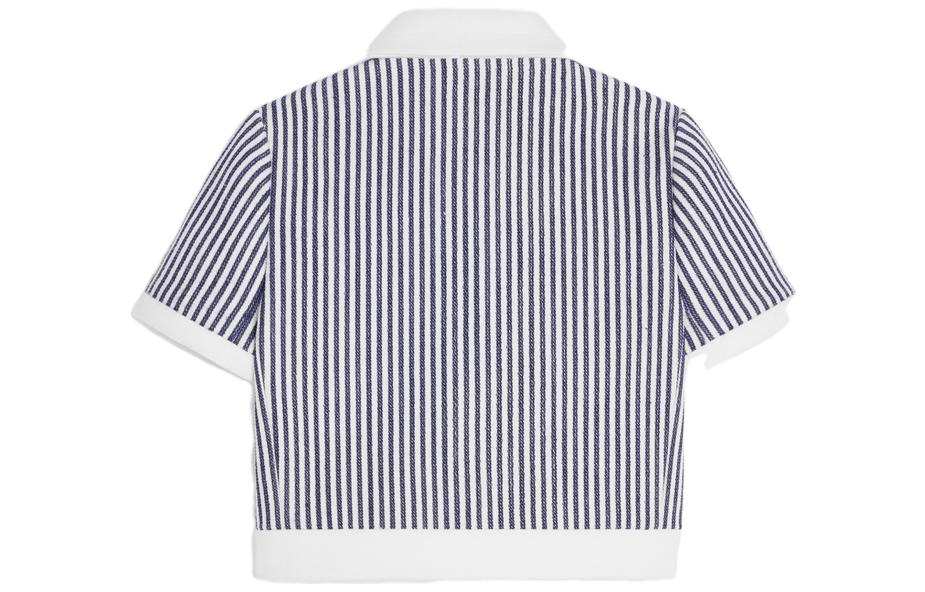 Lookbook (W) CELINE SS23 Jaket Berpoket Bergaris - Biru 2V84O063V-01NQ