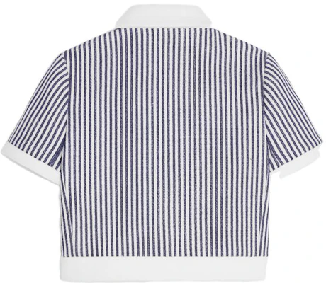 (Women) CELINE SS23 Striped Pocket Jacket - Blue 2V84O063V-01NQ Lookbook (Women) CELINE SS23 Striped Pocket Jacket - Blue 2V84O063V-01NQ