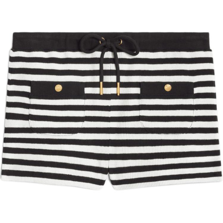 (Women) CELINE  Striped Drawstring Casual Shorts Multicolor. 2Z530136K-38AW