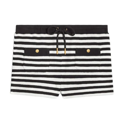 (Women) CELINE Striped Drawstring Casual Shorts Multicolor. 2Z530136K-38AW