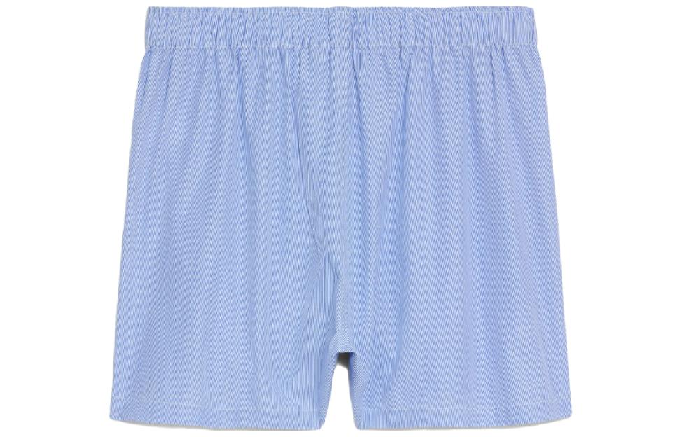 Lookbook (W) CELINE Shorts Azules Casuales con Rayas y Cintura Elástica. 2Z294937S-01NL