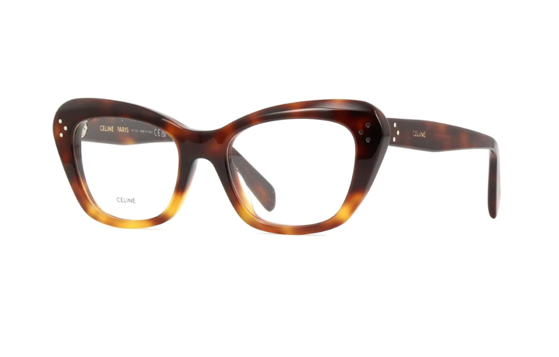 (Women) CELINE  Tortoiseshell Acetate Irregular Optical Glasses CL50112I