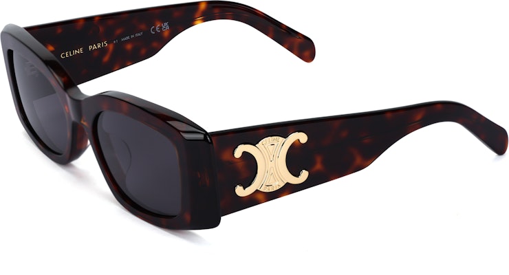 (Women) CELINE Tortoiseshell Rectangular Acetate Sunglasses with Patterned Temples 4S282CPLB19TR Buy (Women) CELINE Tortoiseshell Rectangular Acetate Sunglasses with Patterned Temples 4S282CPLB19TR