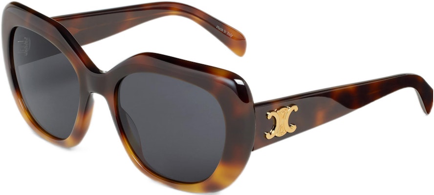 (Women) CELINE Tortoiseshell Square Sunglasses with Metal Triomphe Logo. 4S226CPLB19RH Order (Women) CELINE Tortoiseshell Square Sunglasses with Metal Triomphe Logo. 4S226CPLB19RH