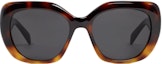Lookbook (Women) CELINE Tortoiseshell Square Sunglasses with Metal Triomphe Logo. 4S226CPLB19RH