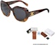 Purchase (Women) CELINE Tortoiseshell Square Sunglasses with Metal Triomphe Logo. 4S226CPLB19RH