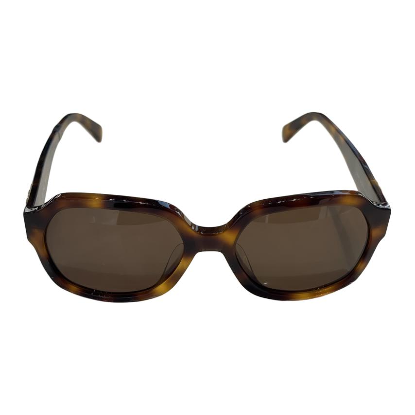 (Women) CELINE  Tortoiseshell Square Sunglasses with Engraved Temples. CL40189F5853E 圖 5