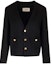 Buy (W) Chaqueta Negra de Céline con Cuello en V, Manga Larga y Botonadura Simple. 2V43T311T-38NO