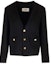 Order (W) Chaqueta Negra de Céline con Cuello en V, Manga Larga y Botonadura Simple. 2V43T311T-38NO
